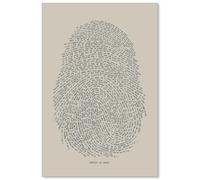 JRBJWYVV Religious Boho Decor: Sketch Style God's Fingerprints Canvas Print Featuring Jesus Art and Bible Verse for Spiritual Spaces(Framed,12x18inch(30x45cm))