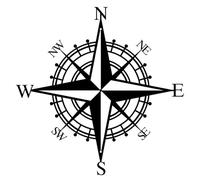 JRBNIT Compass Shaped Metal Wall Art Decor, Metal Wall Decor Stunning Metal Art Wall Decor Wall Sculptures, Bedroom Living Room Geometric Art Decor(48cm/19in)