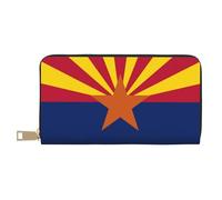 JRBWTDBW Arizona Flag Long Faux Leather Clutch Chic Stylish Women's Wallets for Modern Women Large Capacity Card Holder and Organizer Pockets Durable Purse Handbag for Everyday Travel