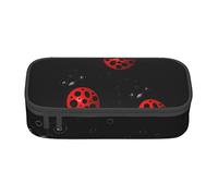JRBWTDBW Big Capacity Pen Case Art Ladybug Tracks Large Capacity Pencil Bag for Students Stationery Pouch Pencil Box Desk Organizer with Smooth Zipper Portable Pencil Pouch for School Office Supplies