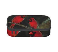 JRBWTDBW Big Capacity Pen Case Beautiful Red Birds Large Capacity Pencil Bag for Students Stationery Pouch Pencil Box with Smooth Zipper Portable Pencil Pouch for School Office Supplies