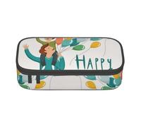 JRBWTDBW Big Capacity Pen Case Happy Fathers Day by Son Large Capacity Pencil Bag for Students Stationery Pouch Pencil Box with Smooth Zipper Portable Pencil Pouch for School Office Supplies