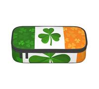JRBWTDBW Big Capacity Pen Case Irish Flag Large Capacity Pencil Bag for Students Stationery Pouch Pencil Box Desk Organizer with Smooth Zipper Portable Pencil Pouch for School Office Supplies