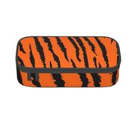 JRBWTDBW Big Capacity Pen Case Orange Tiger Leopard Large Capacity Pencil Bag for Students Stationery Pouch Pencil Box with Smooth Zipper Portable Pencil Pouch for School Office Supplies
