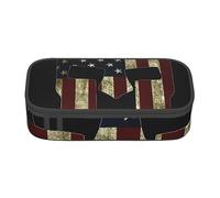 JRBWTDBW Big Capacity Pen Case USA Flag American Spartan Large Capacity Pencil Bag for Students Stationery Pouch Pencil Box with Smooth Zipper Portable Pencil Pouch for School Office Supplies
