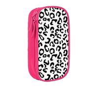 JRBWTDBW Black and White Leopard Print Pencil Case for Students Girls Boys Large Capacity Adult Pen Maker Pencil Pouch Office Organizer Simple Durable Multifunctional Pencil Bag