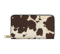 JRBWTDBW Cow Fur Print Long Faux Leather Clutch Chic Stylish Women's Wallets for Modern Women Large Capacity Card Holder and Organizer Pockets Durable Purse Handbag for Everyday Travel