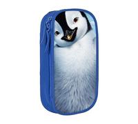 JRBWTDBW Cute Penguins Taking Pictures Pencil Case for Students Girls Boys Large Capacity Adult Pen Maker Pencil Pouch Office Organizer Simple Durable Multifunctional Pencil Bag