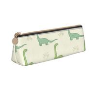 JRBWTDBW Dinosaur Leather Pencil Case Slim Design Pen Bag with Metallic Zipper Pocket Size for Or Student Office College Middle School Pen Pouch