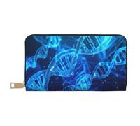JRBWTDBW DNA Chain Photo Long Faux Leather Clutch Chic Stylish Women's Wallets for Modern Women Large Capacity Card Holder and Organizer Pockets Durable Purse Handbag for Everyday Travel