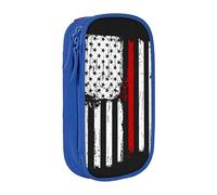 JRBWTDBW Firefighter American Flag Pencil Case for Students Girls Boys Large Capacity Adult Pen Maker Pencil Pouch Office Organizer Simple Durable Multifunctional Pencil Bag