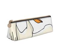 JRBWTDBW Funny Pelican Leather Pencil Case Slim Design Pen Bag with Metallic Zipper Pocket Size for Or Student Office College Middle School Pen Pouch