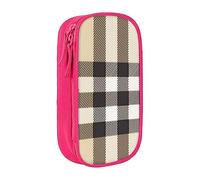 JRBWTDBW Gray Plaid Lines Pencil Case for Students Girls Boys Large Capacity Adult Pen Maker Pencil Pouch Office Organizer Simple Durable Multifunctional Pencil Bag