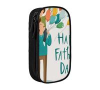 JRBWTDBW Happy Fathers Day by Son Pencil Case for Students Girls Boys Large Capacity Adult Pen Maker Pencil Pouch Office Organizer Simple Durable Multifunctional Pencil Bag