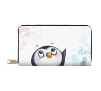 JRBWTDBW I Love Penguins Long Faux Leather Clutch Chic Stylish Women's Wallets for Modern Women Large Capacity Card Holder and Organizer Pockets Durable Purse Handbag for Everyday Travel