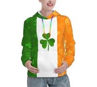 JRBWTDBW Irish Flag Print Women'S Lightweight Hoodie Long Sleeve Casual Hooded Pullover Sweatshirts Hoody With Pockets