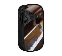 JRBWTDBW Japan Samurai Sword Pencil Case for Students Girls Boys Large Capacity Adult Pen Maker Pencil Pouch Office Organizer Simple Durable Multifunctional Pencil Bag
