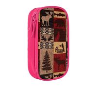 JRBWTDBW Lodge Bear Deer Fish Pencil Case for Students Girls Boys Large Capacity Adult Pen Maker Pencil Pouch Office Organizer Simple Durable Multifunctional Pencil Bag