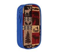 JRBWTDBW Lodge Bear Deer Fish Pencil Case for Students Girls Boys Large Capacity Adult Pen Maker Pencil Pouch Office Organizer Simple Durable Multifunctional Pencil Bag