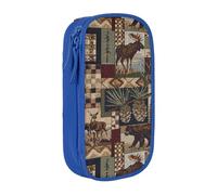 JRBWTDBW Lodge Bear Deer Pencil Case for Students Girls Boys Large Capacity Adult Pen Maker Pencil Pouch Office Organizer Simple Durable Multifunctional Pencil Bag
