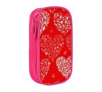 JRBWTDBW Love and Red Heart Pencil Case for Students Girls Boys Large Capacity Adult Pen Maker Pencil Pouch Office Organizer Simple Durable Multifunctional Pencil Bag