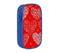 JRBWTDBW Love and Red Heart Pencil Case for Students Girls Boys Large Capacity Adult Pen Maker Pencil Pouch Office Organizer Simple Durable Multifunctional Pencil Bag