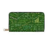 JRBWTDBW Math Question Long Faux Leather Clutch Chic Stylish Women's Wallets for Modern Women Large Capacity Card Holder and Organizer Pockets Durable Purse Handbag for Everyday Travel