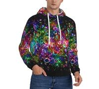 JRBWTDBW Men'S Hoodies Sweatshirt Bright Beautiful Colorful Art Print Hooded Pullover Casaul Sports Outdoor Long Sleeve Drawstring Hoody Hooded Tops With Pockets