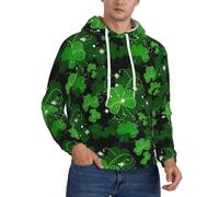 JRBWTDBW Men'S Hoodies Sweatshirt St Patricks Day Leaves Print Hooded Pullover Casaul Sports Outdoor Long Sleeve Drawstring Hoody Hooded Tops With Pockets