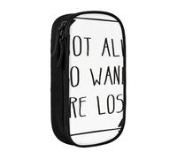 JRBWTDBW Not All Who Wander are Lost Pencil Case for Students Girls Boys Large Capacity Adult Pen Maker Pencil Pouch Office Organizer Simple Durable Multifunctional Pencil Bag