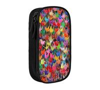 JRBWTDBW Origami Paper Cranes Pencil Case for Students Girls Boys Large Capacity Adult Pen Maker Pencil Pouch Office Organizer Simple Durable Multifunctional Pencil Bag