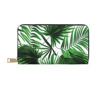 JRBWTDBW Palm Leaf Long Faux Leather Clutch Chic Stylish Women's Wallets for Modern Women Large Capacity Card Holder and Organizer Pockets Durable Purse Handbag for Everyday Travel