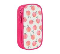 JRBWTDBW Pink Peach Pattern Pencil Case for Students Girls Boys Large Capacity Adult Pen Maker Pencil Pouch Office Organizer Simple Durable Multifunctional Pencil Bag