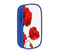 JRBWTDBW Poppy Flowers Vivid Petals Pencil Case for Students Girls Boys Large Capacity Adult Pen Maker Pencil Pouch Office Organizer Simple Durable Multifunctional Pencil Bag