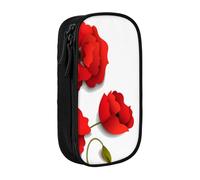 JRBWTDBW Poppy Flowers Vivid Petals Pencil Case for Students Girls Boys Large Capacity Adult Pen Maker Pencil Pouch Office Organizer Simple Durable Multifunctional Pencil Bag