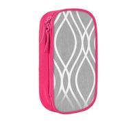 JRBWTDBW Silver Geometric Figure Pencil Case for Students Girls Boys Large Capacity Adult Pen Maker Pencil Pouch Office Organizer Simple Durable Multifunctional Pencil Bag