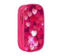 JRBWTDBW Valentine's Day Love Heart Pencil Case for Students Girls Boys Large Capacity Adult Pen Maker Pencil Pouch Office Organizer Simple Durable Multifunctional Pencil Bag