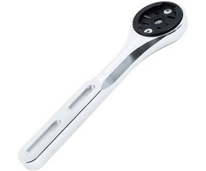 JRC Components Amplitude Underbar Computer Mount for Road & Gravel Bikes | Compatible with Garmin Edge Computers | Lightweight Aero Handlebar Mount for Bicycles (Silver)