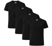 JRC Just Royal Clothing Pack of 4 Mens Short Sleeve Crewneck T-Shirts, Casual Round Neck Tops (Black, M)