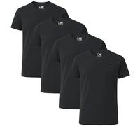 JRC Just Royal Clothing Pack of 4 Mens Short Sleeve Crewneck T-Shirts, Casual Round Neck Tops (Charcoal, L)