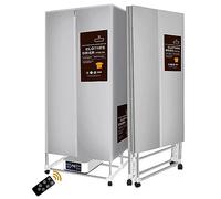 Jrcfnss Indoor Electric Heated Clothes Airer, 2/3-Tier Folding Clothes Drying Rack, 1500W Warm Air Drying Wardrobe for Home, Apartment, Commercial