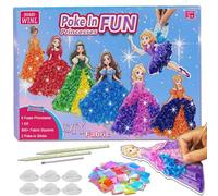 JRD&BS WINL Poke- in Art Kit for Kids Toys for Children Fun Creative Princesses for Girls Birthday Gifts for 3-12 Year Old Boy DIY Cute Pretty Princess Game Create Mess Free Projects (Princesses)