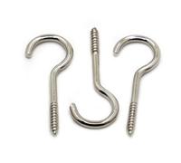 JrEam 1#-14# Nickel Plated Carbon Steel Light Hook Ring Question Mark Hooks(No.10 5pcs)