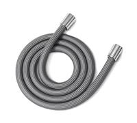 JrEam 1.5/2M Anti Winding Handheld Shower Hose GI/2 Flexible Shower Tube High Pressure Universal Interface Bath Shower Nylon Pipe(Grey,2.0M)