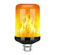 JrEam LED E27 Flame Bulb Fire E14 Lamp Corn 4 Modes Party Light Dynamic Effect 85v-265v(B22 9W Black)
