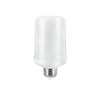 JrEam LED E27 Flame Bulb Fire E14 Lamp Corn 4 Modes Party Light Dynamic Effect 85v-265v(E27 9W White Big)
