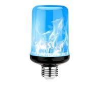 JrEam LED E27 Flame Bulb Fire E14 Lamp Corn 4 Modes Party Light Dynamic Effect 85v-265v(E27 Black Body Blue)