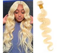 Jreitsere 613 Blonde Bundles Human Hair 14 Inch 100% Unprocessed 10A Grade Brazilian Virgin 613 Body Wave bundles 1 Bundle Human Hair 613 Blonde Bundle