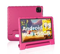JREN Kids Tablet,10 inch Tablet for Kids with WiFi,10.1 IPS HD Screen,CPU Speed up to 1.8GHz,RAM 4GB and 64GB Storage,Toddler Tablet with Protective case,Color Pink