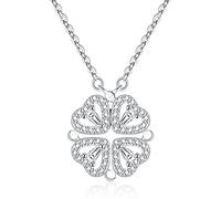 Jrêveinfini Four Leaf Clover Necklace Women Girls Sterling Silver